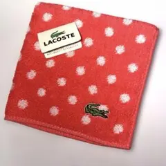 LACOSTE タオルハンカチ　ドットピンクのサムネイル
