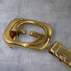 m*g様 GUCCI グッチ インターロッキング ベルト バックル GG ゴール