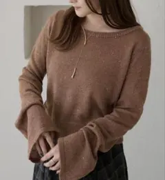 apres jour clair スパンコールラメシアーニット