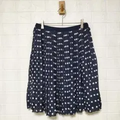 UNIQLO ユニクロ (L)　シフォンプリーツ ドット スカート