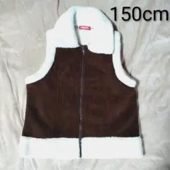 【送料込】スエード風×ボアベスト