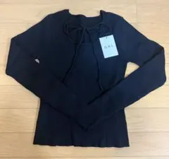 GRL 黒 長袖ニットセーター Fサイズ