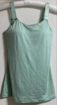未使用GUキャミソールLサイズ(カップ付き)ジーユー アクアブルー水色ブラトップ