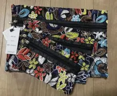 【タグ付き、新品★未使用品】レディース　刺繍デザインポーチ　３点セット