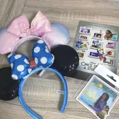 ディズニー　カチューシャ&スッテカー&パンフレット