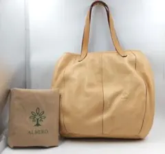 ALBERO アルベロ ナチュラーレ レザー ハンドバッグ 収納袋付