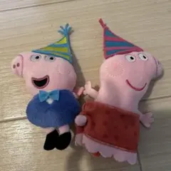 ペッパピッグ　キーホルダー　ミニマスコット　ぬいぐるみ　2個セット