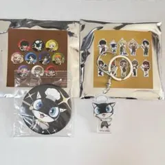 韓国 限定 ペルソナ5 コラボ アクリルキーホルダー 缶バッジ モルガナ