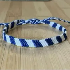 ミサンガ ブレスレット　青×白　ベイスターズ　ワールドカップ　応援　ドジャース