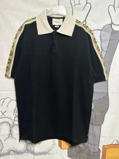 GUCCI ロゴ入りポロシャツ ブラック