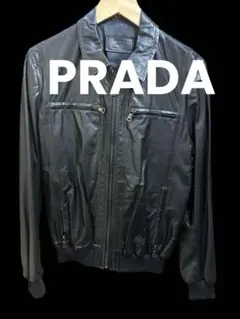 希少 PRADA レザー ブルゾン 48 2025年最新】PRADA メンズ レザージャケット・ライダースの人気