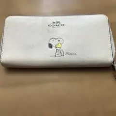 COACH スヌーピー 長財布 ホワイト