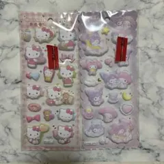 正規品　サンリオ　もちもちマシュマロシール　キティ　マイメロクロミ