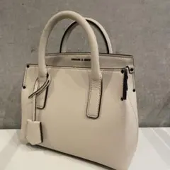 【中古】CHARLES&KEITH ダブルトップハンドルトートバッグ