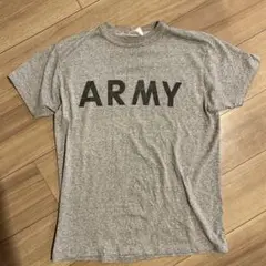 ARMY プリント Tシャツ Sサイズ グレー