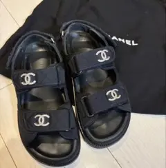 CHANEL シャネル ココマーク マトラッセ コットン サンダル スポーツのサムネイル