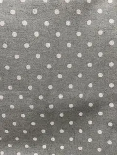 生地　ドット　モスグリーン　やや厚地