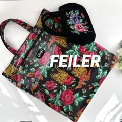 【極美品】フェイラーFEILER 2点 ミニバッグポーチ アネモネ柄
