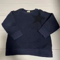 ネイビー キルティング トレーナー 星デザイン