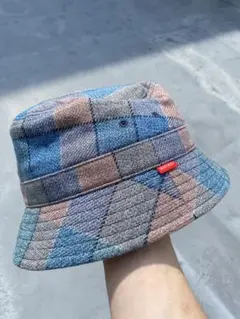 Whimsyチェック柄 バケットハット m WHIMSY Silk Plaid Hat チェック シルク バケットハット - メルカリ