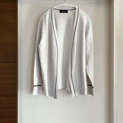 GALLORIA ライトグレー Vネックカーディガン サイズＭ
