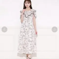 apres jour フリルレースアップワンピース
