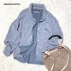 【MAISON SCOTCH】 ストライプ長袖シャツのサムネイル