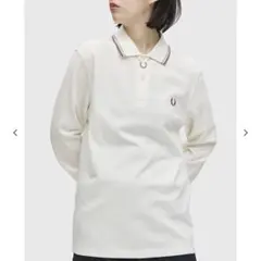 美品】フレッドペリー リネンライク ニットポロシャツ ベージュ M 完売