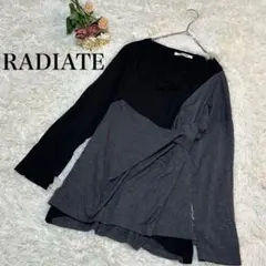 【RADIATE】長袖Tシャツ　カットソー　切り替えし　黒　グレー　ブラック