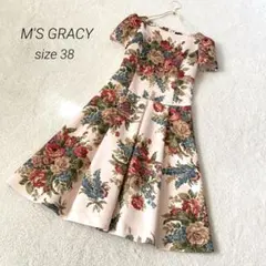 エムズグレイシー花柄♡半袖ワンピース - メルカリ