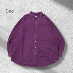 Lee オーバーサイズシャツ 3XL ボルドー ビッグシルエット 古着