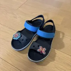 Crocs サンダル ネイビー ブルー 花 蝶のサムネイル