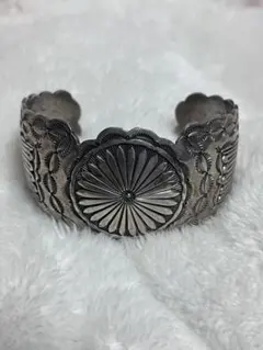 ナバホ族 ズニ族 シルバー コーラル バングル スターリング 925 ブレス 
