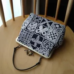【オーダー】小鳥の口金がま口セレモニーバッグ☆ミナペルホネン ハンドメイド