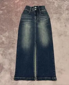 【AZUL 】ダークブルー デニム タイトスカートXS