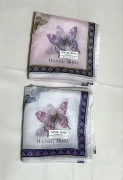 HANAÉ MORI 蝶のハンカチ 2枚セット