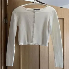 BRANDY MELVILLE ホワイト クロップドカーディガン