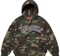 Supreme ジップアップパーカー カモフラ ラインストーン