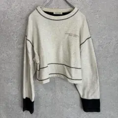 【Comme ci comme ca】コムシコムサ（フリー）ショート丈トレーナー