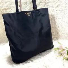 【美品】プラダ ショルダーバッグ 三角ロゴ ナイロン 白タグ ゴールド金具