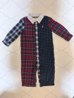 Ralph Lauren チェック柄ロンパース 6M 70サイズ