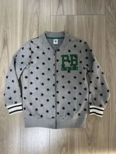 美品☆星柄グレー パーカー フルジップ