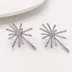 ステンレス 星形 花形 デザイン シルバーピアス 華やか