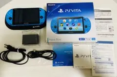 【美品】 PS Vita 2000 アクアブルー Wi-Fi ＋メモリーカード