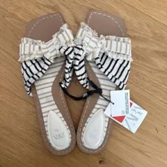 新品未使用　ZARA ザラ　フラットサンダル　38 タグ付き