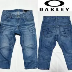 新品 近い 美品 OAKLEY オークリー 立体裁断 デニム ハーフパンツ 28のサムネイル