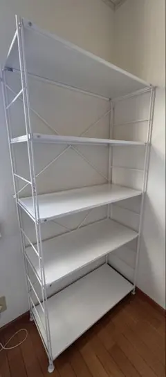 ① IKEA イケア OMAR オマル 3段スチールラック シルバー カバー付き OMAR オマル 3シェルフセクション, 187x36x181 cm - IKEA