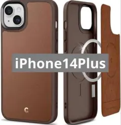 iPhone14Plus 用 ケース MagSafe対応 レザー 磁力　ブラウン