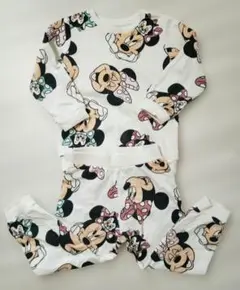 H&M☆ディズニー　ミニー裏起毛セットアップ　98サイズ　ベビー