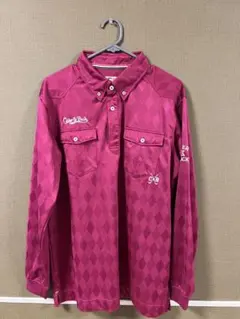 ★カッターアンドバッグ★長袖ポロシャツ★メンズ★ピンク★サイズL★